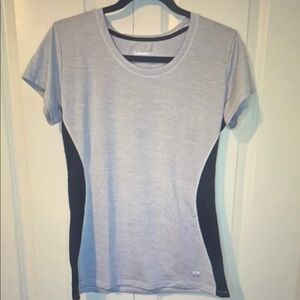 Women's Gray and Black Athletic Top